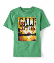 Childrens Place Green Cali Style Graphic Tee